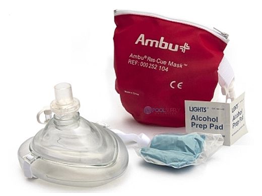 KEMP USA AMBU CPR Mask in Red Pouch | 10-517
