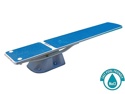 SR Smith Salt Pool Jump System With TrueTread Board Complete | 6' White with Blue Top Tread | 68-207-5762B