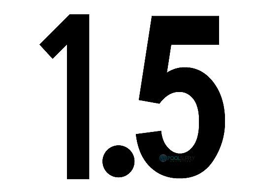 National Pool Tile 5" Depth Marker | 1.5 Metric Non-Skid | DM52-423