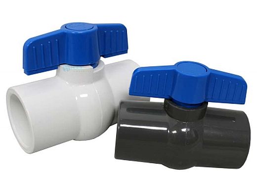 Lasco Commercial White MIP Ball Valve 2-1/2" White PVC with EPDM SxS | V27491N