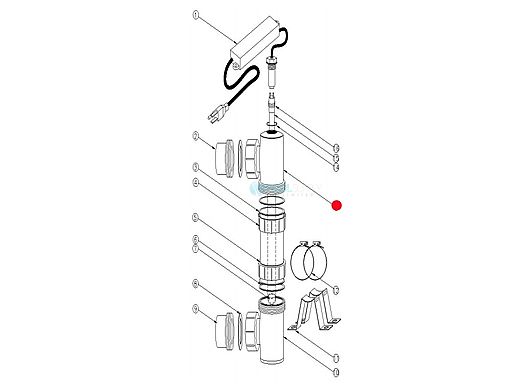 Delta Ultraviolet EA-9 Tee Assembly with 3" Quartz Tube | 58-50210