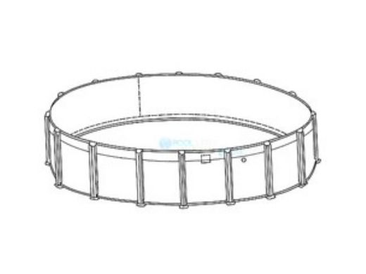 Coronado 24' Round 54" Sub-Assy for CaliMar® Above Ground Pools | Resin Top Rails | 5-4924-139-54