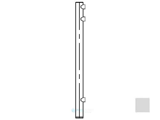 Saftron Core Mounted End Post for 48" 2400 Series Fencing | Gray | FP-2248-CEP-G