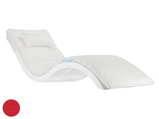 Ledge Lounger Signature Collection Chaise Cushion with Pillow | Premium 1 Color Jockey Red | LL-SG-C-CP-P1-4603