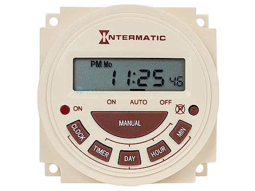 Intermatic PB300 Series 7-Day Electronic Panel Mount Timer | SPST 120V | PB373E