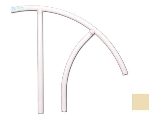 Saftron Triton Series Return to Deck Mounted Handrail | .25" Thickness 1.90" OD | 30"W x 36"H | Beige | TRTD-130-B
