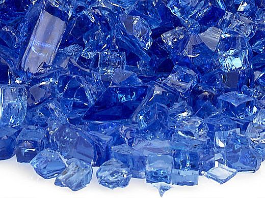 American Fireglass One Fourth Inch Classic Collection | Cobalt Fire Glass | 10 Pound Jar | AFF-COBL-J