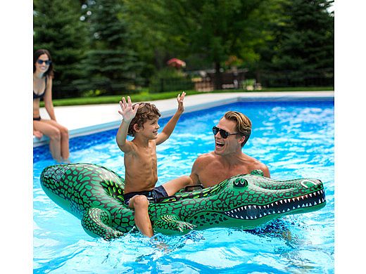 Ocean Blue Crazy Croc Ride-On Inflatable | 950400