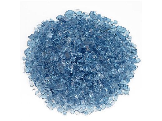 American Fireglass One Fourth Inch Classic Collection | Blue Fire Glass | 10 Pound Jar | AFF-PABL-J