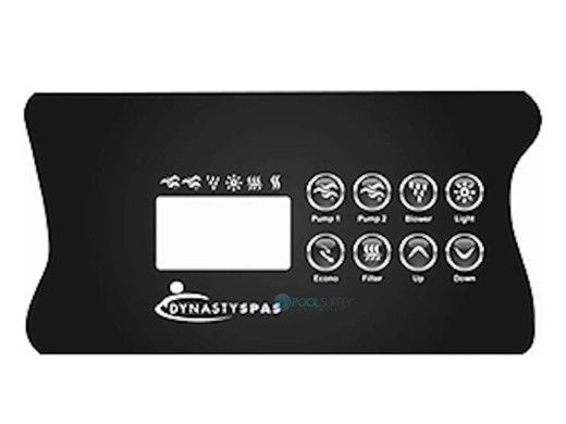 Dynasty Spas Topside Control Panel Overlay | K-85 in.XE 2