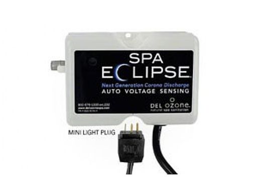 DEL OZONE Spa Eclipse Corona Discharge Ozone Generator | 1,000 Gallons | 100V/250V | Mini Light Cord | ECS-1RPLIM-U