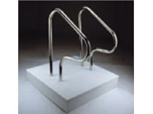 Fluidra USA 84" 2-Bend Hand Rail | 1.7" O.D. x .49 | Stainless Steel | 07656