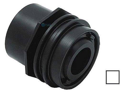 AquaStar 2" Flush-Mount Return Fitting with Water Stop Eyeball and Nut | White | 3301