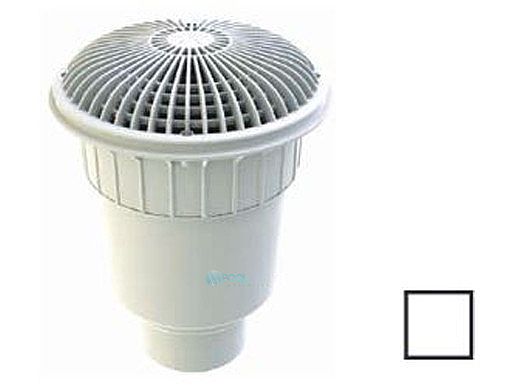 AquaStar 10" Round MoFlow Suction Outlet Cover | with 4" Socket Deep PVC Sump | White | 10MF101D