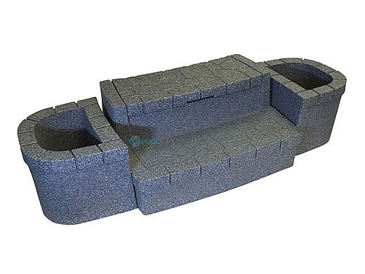 Dream Maker Spas Deluxe Storage Steps and Planters Set | Graystone | 400012-GS
