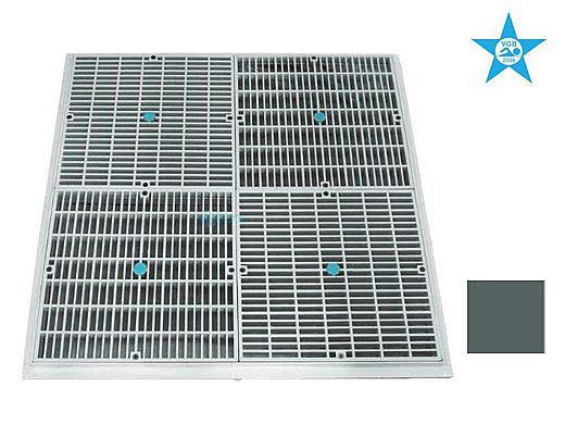 AquaStar Four 12" Square Flat Grates with Screws (VGB Series) | Dark Gray | 24NF105