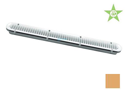 AquaStar 32" Channel Drain Debris Catcher Suction Outlet with Frame | Tan | 32CDLTFR108
