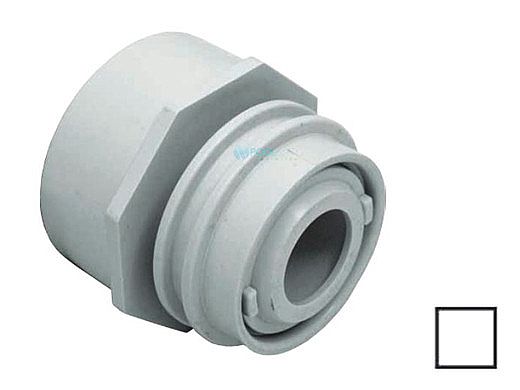 AquaStar Choice Flush-Mount Return Fitting | with Water Stop Eyeball and Nut Aim Flow | Fits Over 2" Pipe with Slotted Orifice | White | 3501D