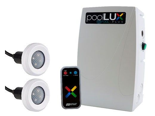 SR Smith poolLUX Plus Wireless Lighting Control System with Remote | 60 Watt 120V Transformer | Includes 2 Treo Light Kit | 2TR-pLX-PL60
