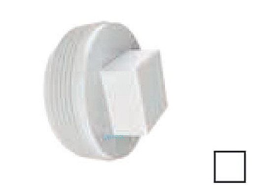 AquaStar 2" Tapered Pipe Thread Plug | White | 8SBP101