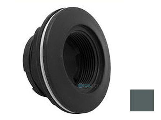 AquaStar Large Wall Fitting with 1 1/2" FPT with Vinyl Gasket and Lock Nut | Dark Gray | ES1022V05