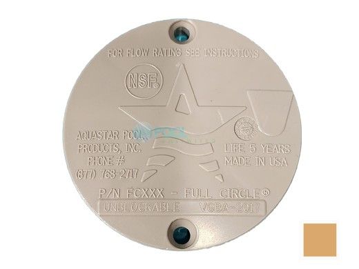AquaStar 20" Full Circle Center Logo Cap | Tan | FC08108 | FC08K108