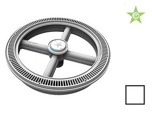 AquaStar Full Circle Drain Cover, Center Cap and Screws | White | FC20101