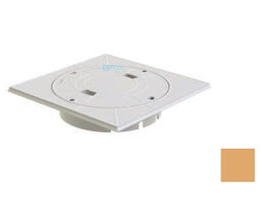 AquaStar Square Skimmer Frame with Round Snap-in Lid and Collar | Tan | SK65108