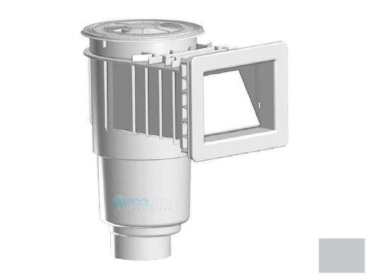 AquaStar Flow Star Skimmer with 5" Deep Throat, Float Assembly, Basket, Lid and Adjustable Collar for Fiberglass with 4" Socket Sump | White | SKRFL12101D