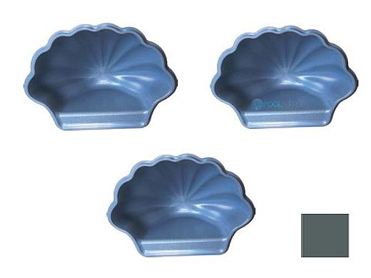 AquaStar Shell Wall Step | Set of Three | Dark Gray | SS105
