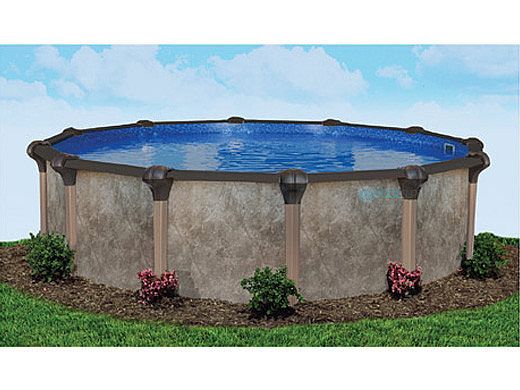 Laguna 24' Round Above Ground Pool | Ultimate Package 52" Wall | 168087