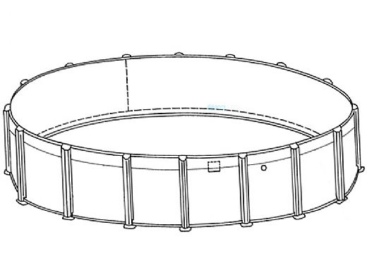 Laguna 33' Round Above Ground Pool | Ultimate Package 52" Wall | 168092