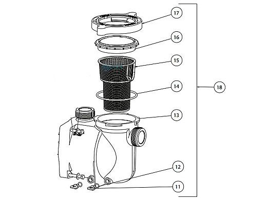 Pentair SuperFlo Volute Kit | Almond | 353010