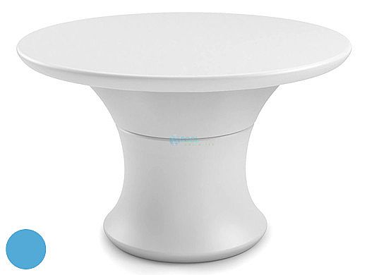 Ledge Lounger Affinity Collection 60" Round Outdoor Dining Table | Light Blue | LL-AF-DT-60RD-LB