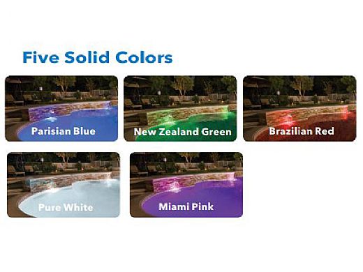 J&J Electronics ColorSplash VU Nicheless RGB Series LED Pool and Spa Light Fixture | 8W 12V 50' Cord | LPL-R1C-12-50