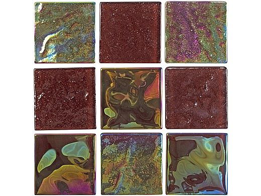 National Pool Tile Equinox 2x2 Glass Tile | Amber Rust | EQX-AUTUMN2X2