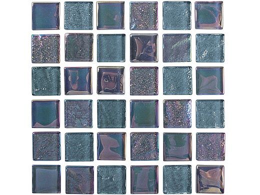 National Pool Tile Equinox 1x1 Glass Tile | Black Steel | EQX-OBSIDIAN