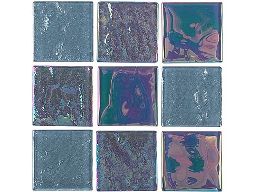 National Pool Tile Equinox 2x2 Glass Tile | Black Steel | EQX-OBSIDIAN2X2