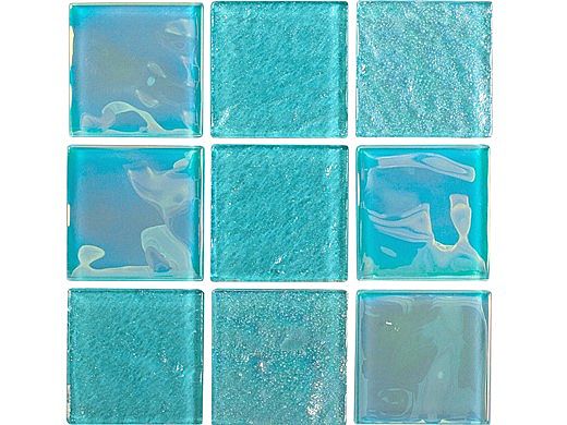 National Pool Tile Equinox 2x2 Glass Tile | Icy Teal | EQX-WINTER2X2