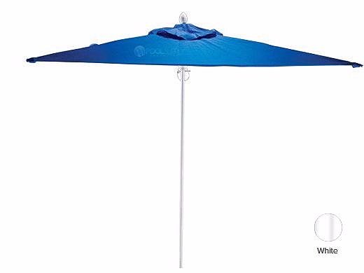 Ledge Lounger In-Pool Choice Umbrella | 8' Octagon 1.5" White Pole | Standard Fabric Color Natural | LLUC-8OPP-W-STD-5404