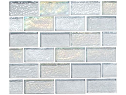 National Pool Tile Sea Ice Series 1x2, Clear Glass Tiles 4×4
