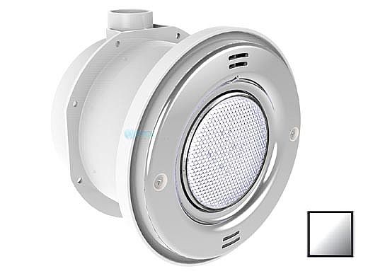 Pentair In-Floor formerly A&A Manufacturing QuikBrite Adjustable Angle White LED Pool and Spa Light | 12V 100' Cord | Stainless Steel Trim Plate | 579665