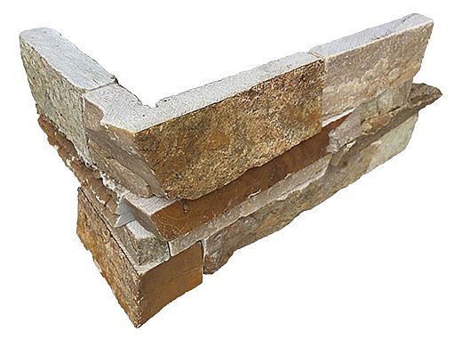 National Pool Tile Natural Ledgerstone 6x16 Corner | Rust | LDGR-RUST CRN