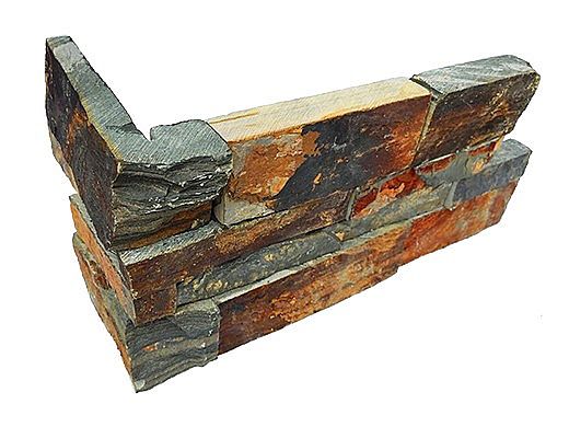 National Pool Tile Natural Ledgerstone 6x16 Corner | Bark | LDGR-BARK CRN