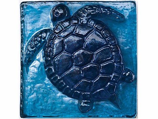 National Pool Tile Deco Accent Glass Tiles 4x4 Turtle | Bondi