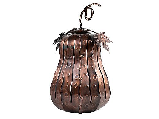 Desert Steel Squatty Gourd Mini Luminary | 411-208