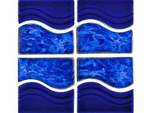 National Pool Tile Tropics Series Wave | Cobalt | TRO-COBALT WV
