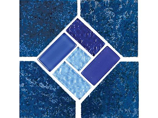 National Pool Tile Trident 6x6 Deco | Indigo | TRD-ABYSS DECO