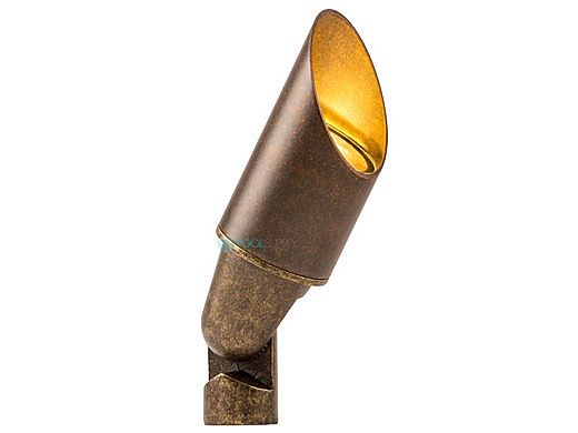 FX Luminaire FR LED Up Light | Zone Dimming with Color | Long Shroud | Antique Tumbled | FRZDCLSAT