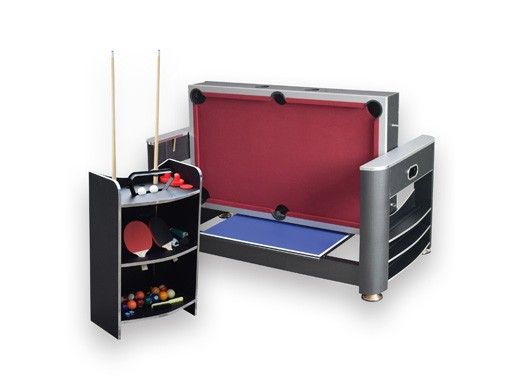 Hathaway Triple Threat 6-Ft. Air Hockey 3-in-1 Rotating Multi-Game Table and Cabinet | NG5001 BG5001